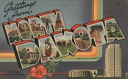 Greetings from North Dakota Postcard Postcard Postcard