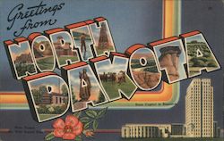 Greetings from North Dakota Postcard Postcard Postcard