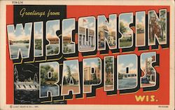 Greetings from Wisconsin Rapids Postcard