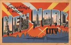 Greetings from New York City Postcard Postcard Postcard