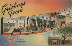 Greetings from Delaware Postcard