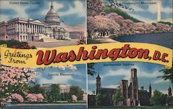 Greetings from Washington District Of Columbia Washington DC Postcard Postcard Postcard