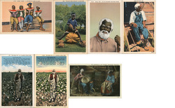 Lot of 7 Black Americana Linen Postcards Postcard Postcard Postcard