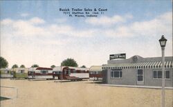 Busick Trailer Sales & Court Fort Wayne Indiana Postcard Postcard Postcard