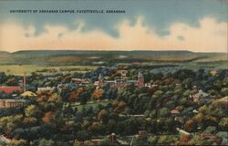 University of Arkansas Campu, Fayetteville, Arkansas Postcard