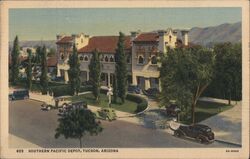 Southern Pacific Depot, Tucson Arizona Postcard Postcard Postcard