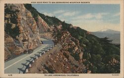 High Gear Road to San Bernardino Mountain Resorts Postcard