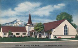 Free Methodist Church, San Bernardino Postcard