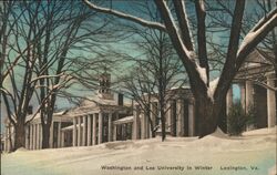 Washington and Lee University in Winter Postcard