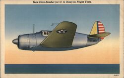 Curtiss XSB2C-1 Dive Bomber Navy Postcard Postcard Postcard