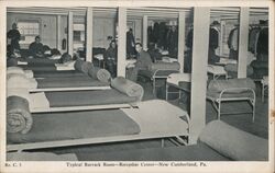 Typical Barracks Room New Cumberland Pennsylvania Postcard Postcard Postcard