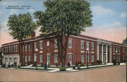 Municipal Building, Crawfordsville Indiana Postcard Postcard Postcard