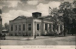 The Post Office St. Charles Illinois Postcard