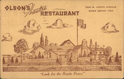 Olson's Theatre Restaurant River Grove Illinois Postcard Postcard Postcard