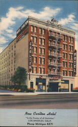 New Carlton Hotel Los Angeles Postcard