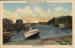 Menemsha Harbor Massachusetts Postcard Postcard Postcard