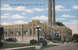 Municipal Power and Light Plant, Peru IN Postcard