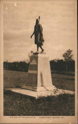 Statue of Pocahontas Jamestown Postcard