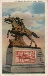 Pony Express Memorial Postcard