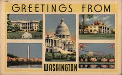 Greetings from Washington DC Postcard