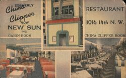 China Clipper New Sun Restaurant Postcard