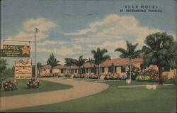 Star Motel, St. Petersburg Florida Postcard