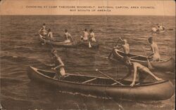 Boy Scouts Canoeing Postcard Postcard Postcard