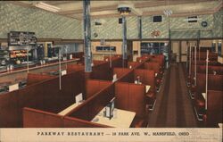 Parkway Restaurant Interior Postcard