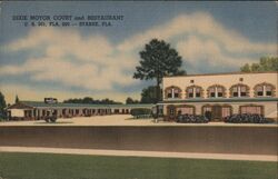 Dixie Motor Court and Restaurant Starke Florida Postcard