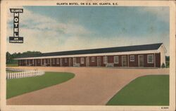 Olanta Motel Olanta SC Postcard