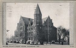 Wayne County Court House Richmond Indiana Postcard