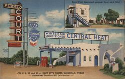 Pueblo Court Amarillo Texas Postcard