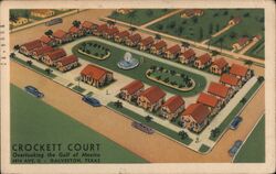 Crockett Court Galveston Texas Postcard