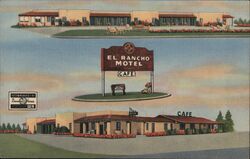 El Rancho Motel and Cafe Postcard