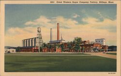 Great Western Sugar Company Factory, Billings Postcard