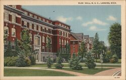 Olds Hall, M. S. C., Lansing Postcard