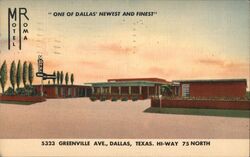 Hotel Roma Dallas Texas Postcard