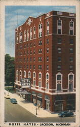 Hotel Hayes Jackson Michigan Postcard Postcard Postcard