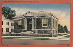 Floyd Memorial Library Greenport Postcard