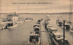 Boat Landing Greenport New York Postcard Postcard Postcard