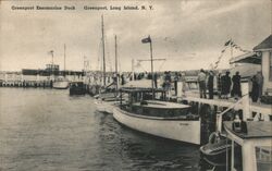 Greenport Esso Marine Dock Postcard