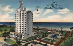 The Sea Isle Hotel and Cabana Club Miami Beach, FL Postcard Postcard Postcard