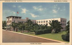 Ocean View Hotel Palm Beach Florida Postcard