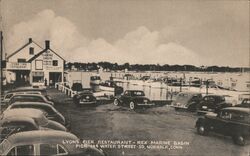 Lyons' Pier Restaurant - Rex Marine Basin Pier 144 Water Street Norwalk, CT Postcard Postcard Postcard