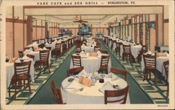 Park Cafe and Sea Grill Restaurant Interior Postcard