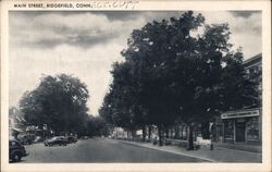 Main Street View Ridgefield, CT Postcard Postcard Postcard