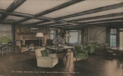 The Lounge, Ekwanok Club House Postcard