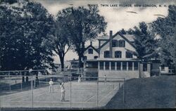 Tennis, Twin Lake Village, New London Postcard