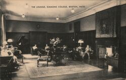 The Lounge, Simmons College Postcard