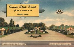 Sooner State Kourt Miami Oklahoma Postcard